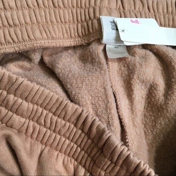 NWT VICTORIA'S SECRET PINK HIGH WAIST TAN COTTON CAMPUS SWEATPANTS JOGGER FLEECE - Picture 7 of 10